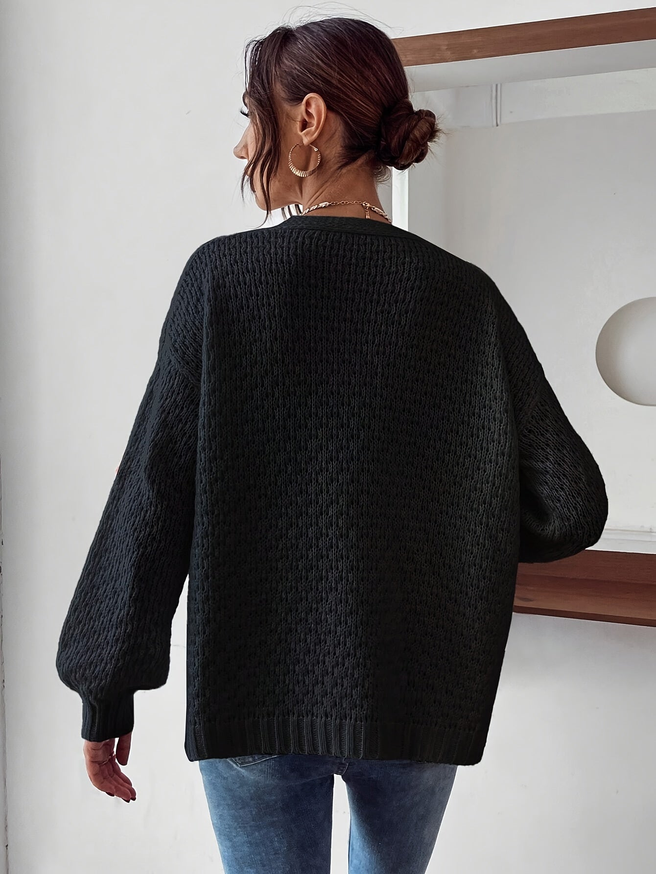 Risette™ - Cardigan Tricoté à Motif Floral