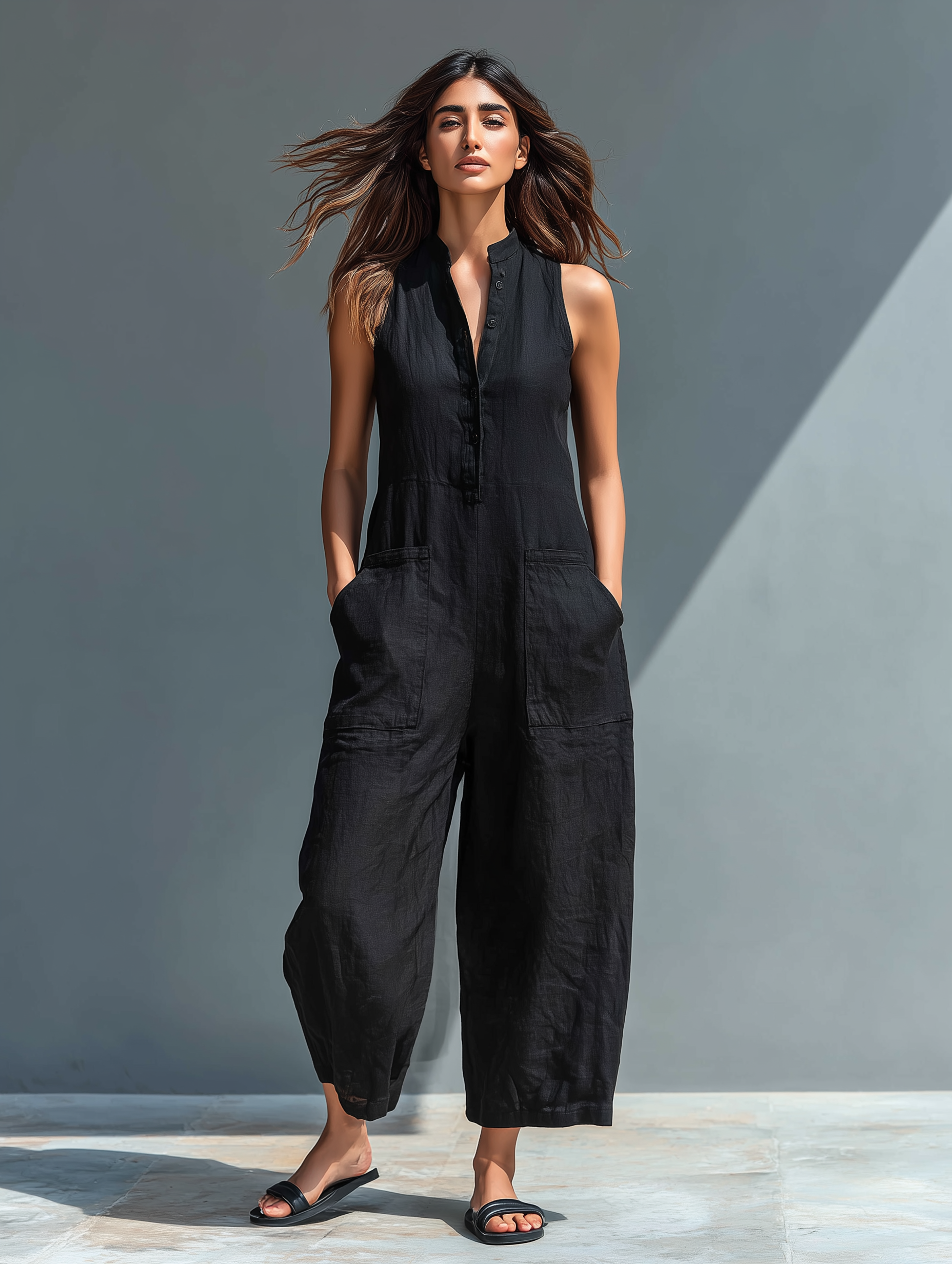 Soraya™ - Combinaison Large Sans Manches pour Femme
