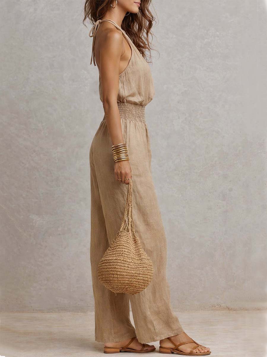 Daevia - Combinaison femme dos nu avec décolleté halter