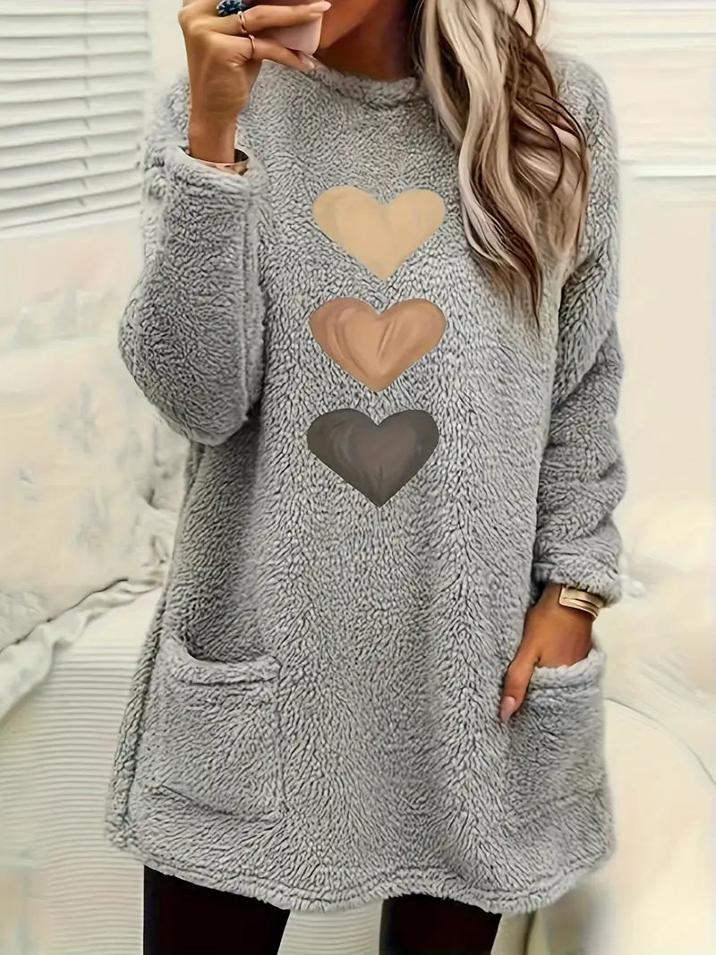 Patrice™ - Sweatshirt Polaire Cœur Coloré avec Poches