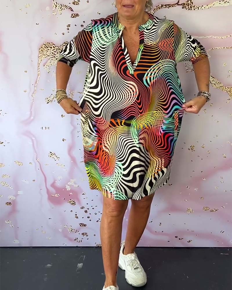 Maina™ - Robe Colorée à Décolleté en V