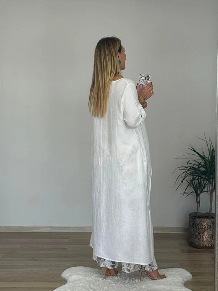 Ulina™ - Ensemble Décontracté avec Top Irrégulier et Pantalon à Jambes Larges