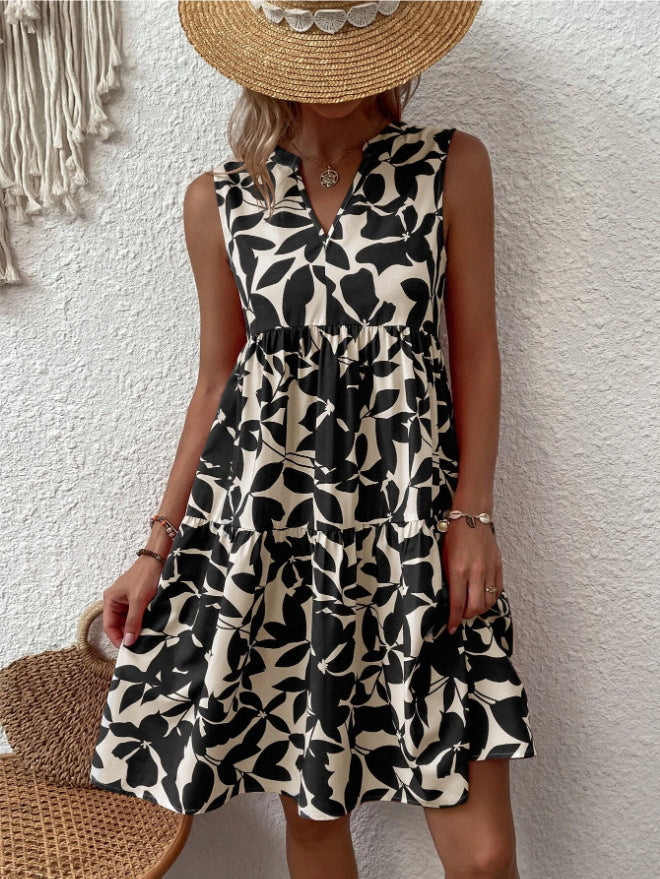 Elaris - Robe courte femme à imprimé floral