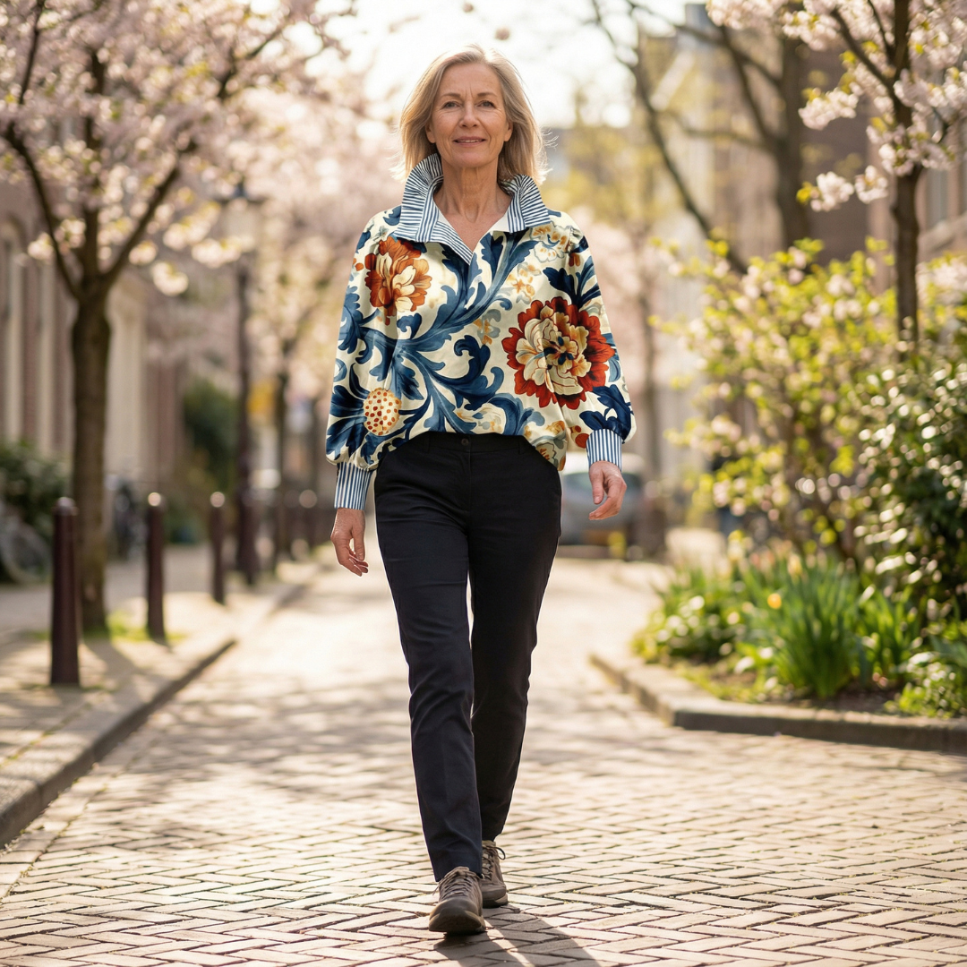 Marvella - Blouse Fleurie Vintage Élégante