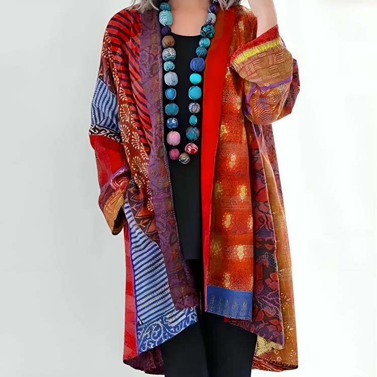 Pierrette™ - Cardigan Bohème en Coton et Lin
