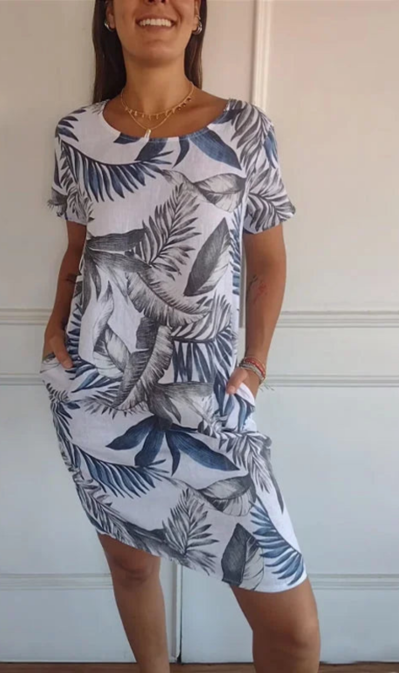 Kaevyn - Robe femme fluide à imprimé jardin