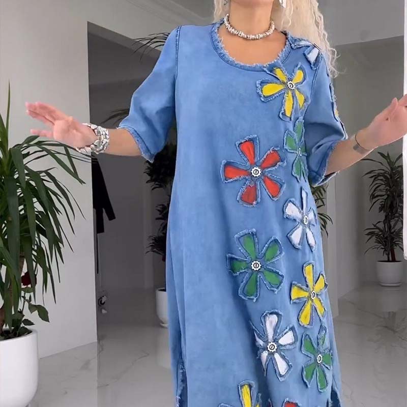 Kalena™ - Robe décontractée avec col rond