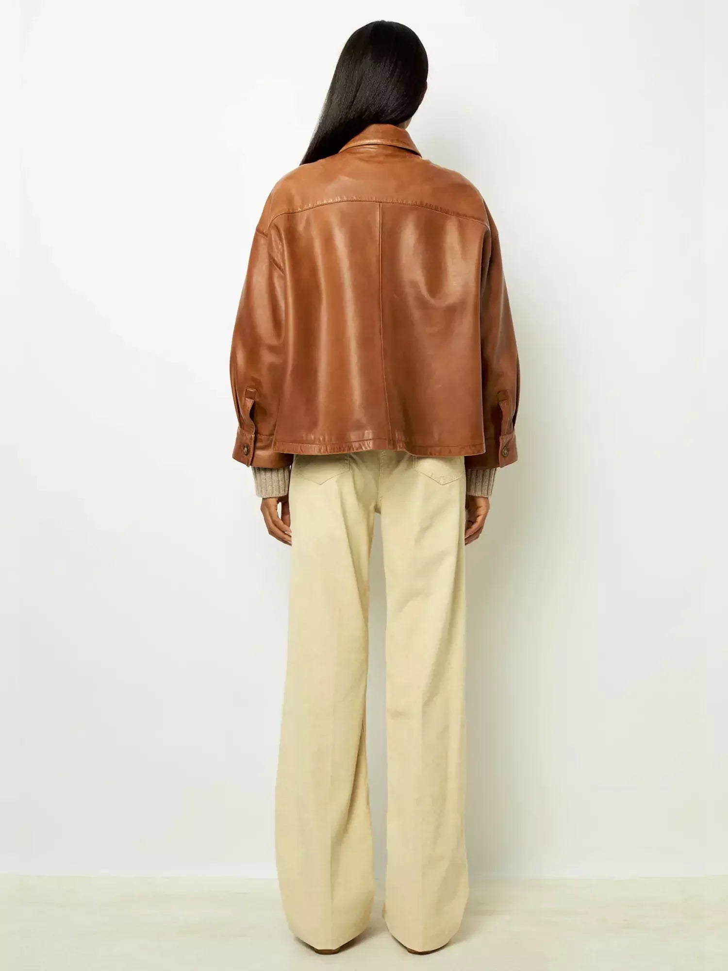 Maureen™ - Veste en Cuir Courte Minimaliste
