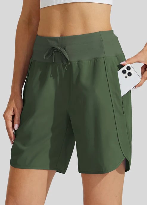 Tyrelle - Short de sport pour femmes avec taille haute et cordon de serrage