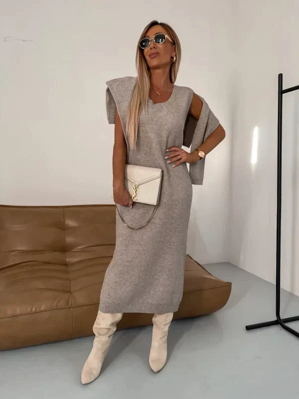 Solange™ - Robe avec pull assorti