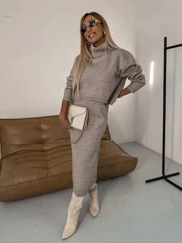 Solange™ - Robe avec pull assorti