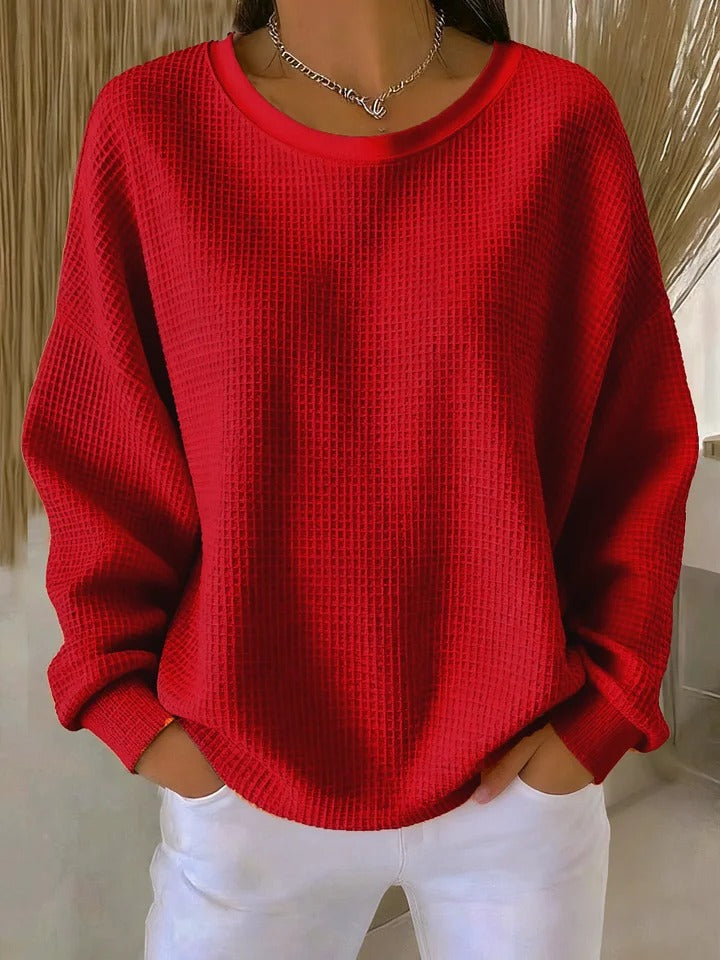 Rhosavienne – Pull Texturé Doux au Confort Enveloppant