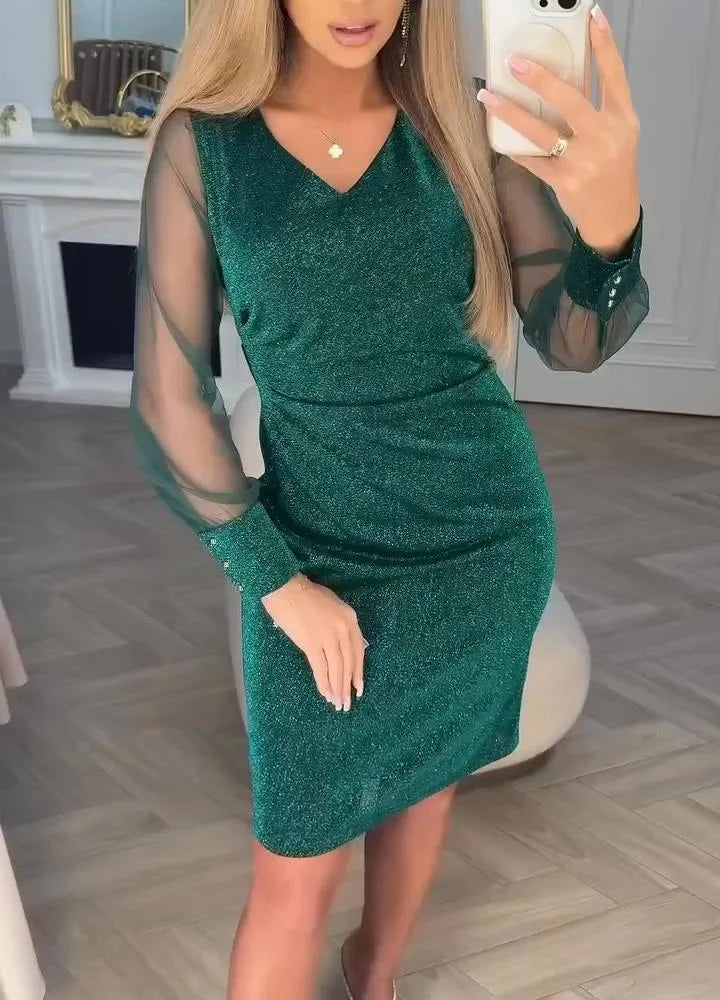 Cyenoria - Robe midi chic Lumière et Patchwork