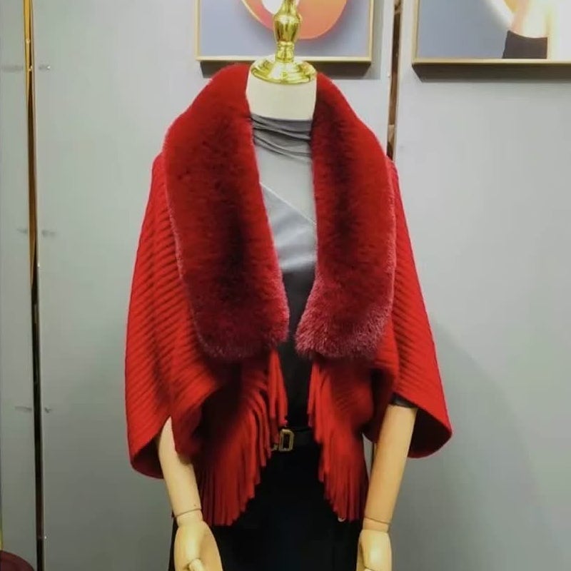 Martine™ - Châle élégant en fourrure de lapin pour un hiver luxueux