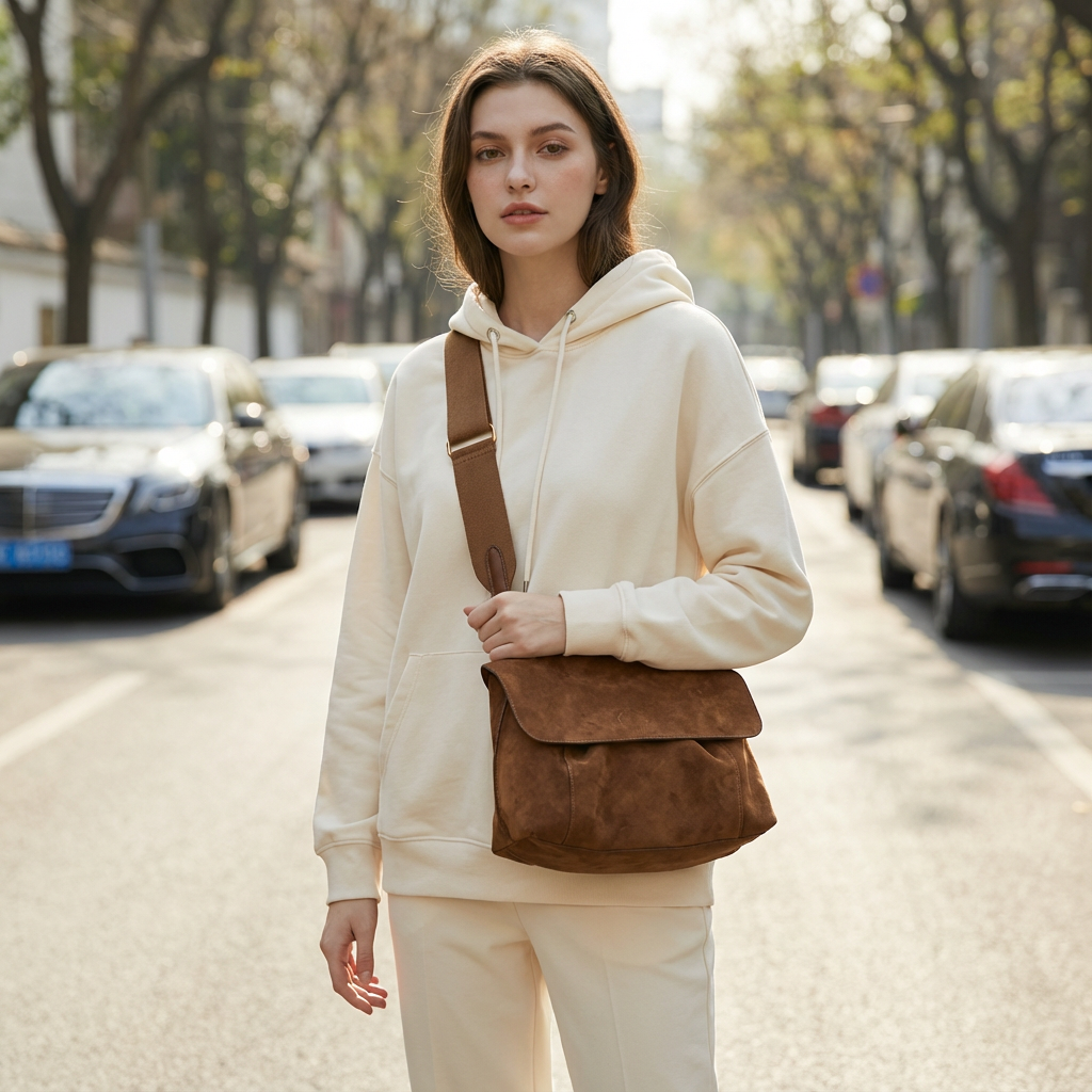 Kalinae™ - Sac Bandoulière Suédine Vintage