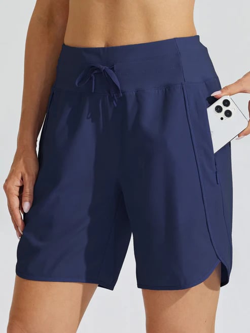 Tyrelle - Short de sport pour femmes avec taille haute et cordon de serrage