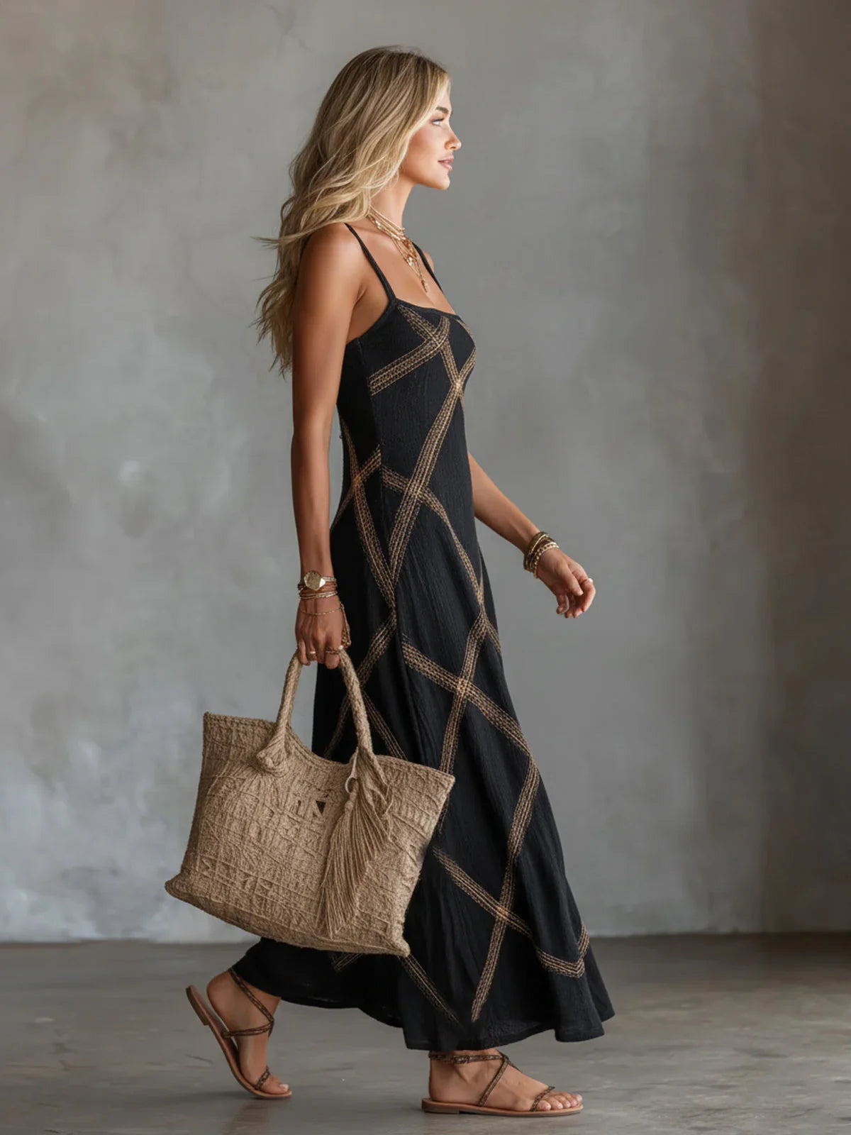 Caelia - Robe longue femme bohème sans manches