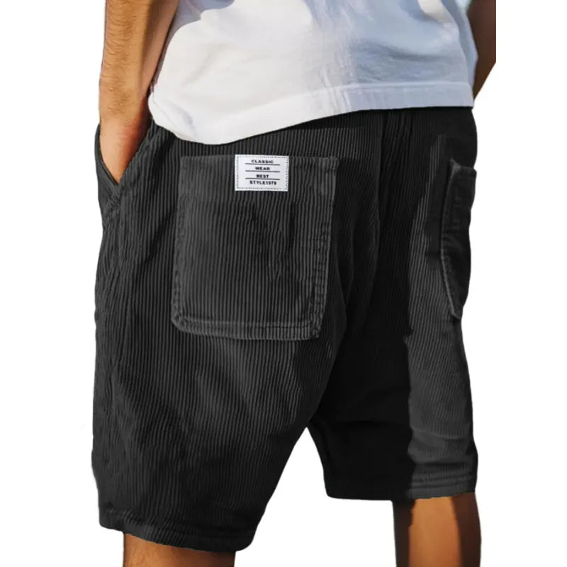 Gideon™ - Short homme velours côtelé poches taille élastique casual