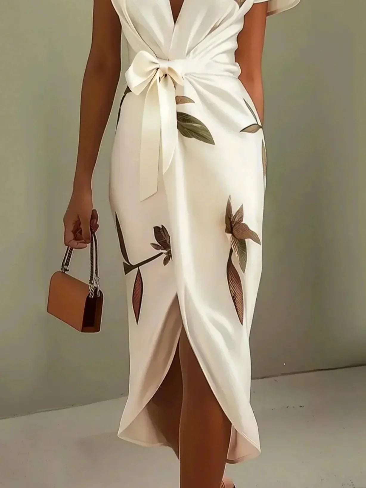 Nysoria™ - Robe Portefeuille Fleurie Élégante
