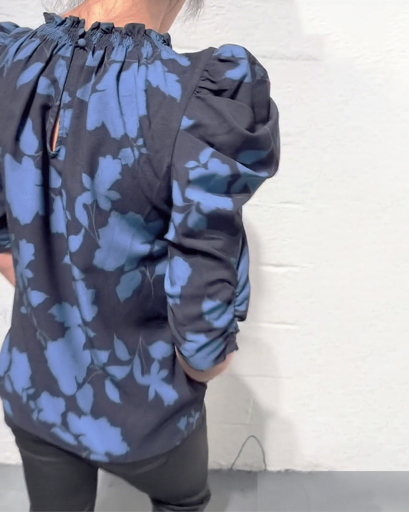 Bellamy™ - Blouse à Manches Bouffantes avec Volants