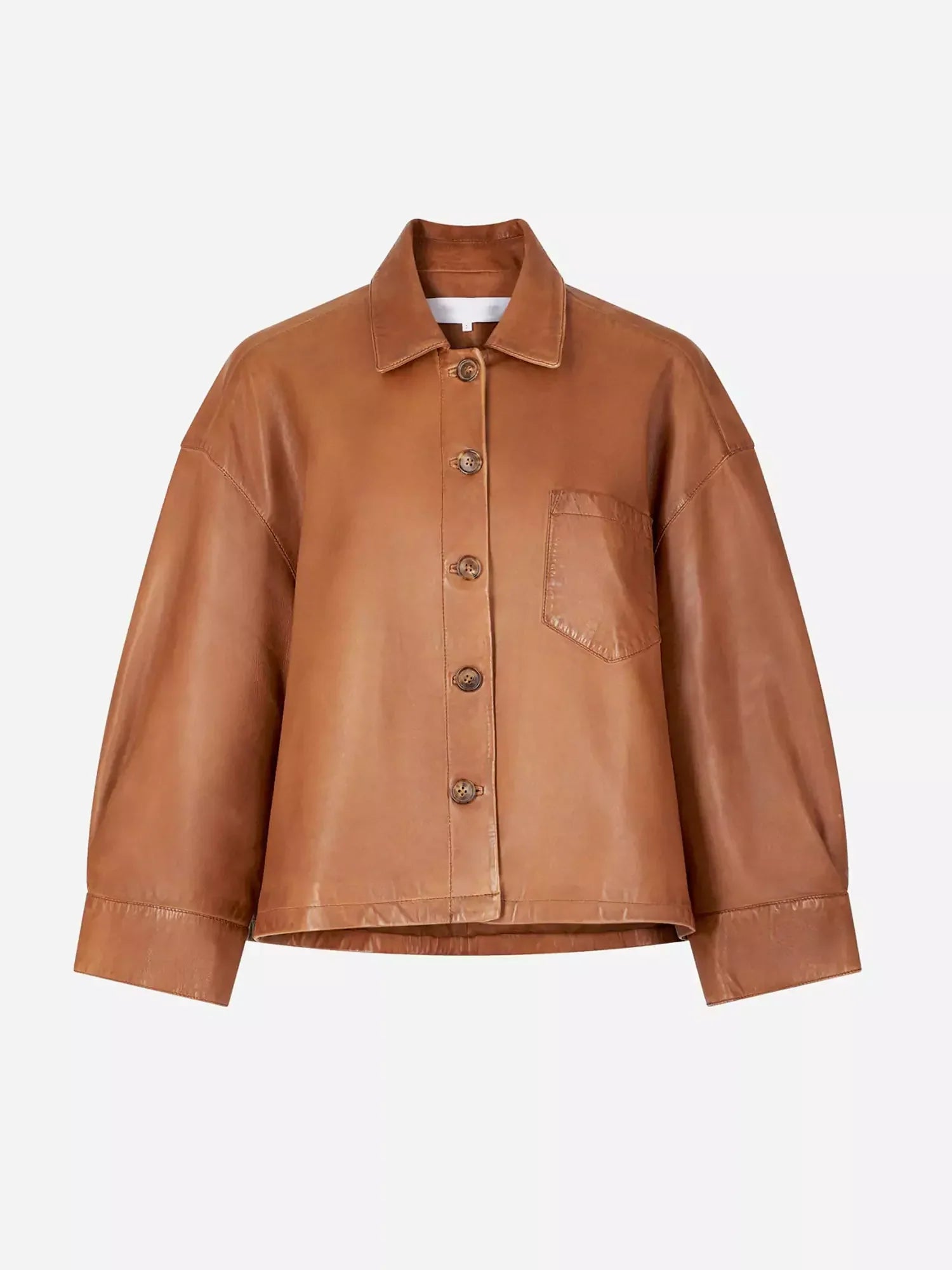 Maureen™ - Veste en Cuir Courte Minimaliste