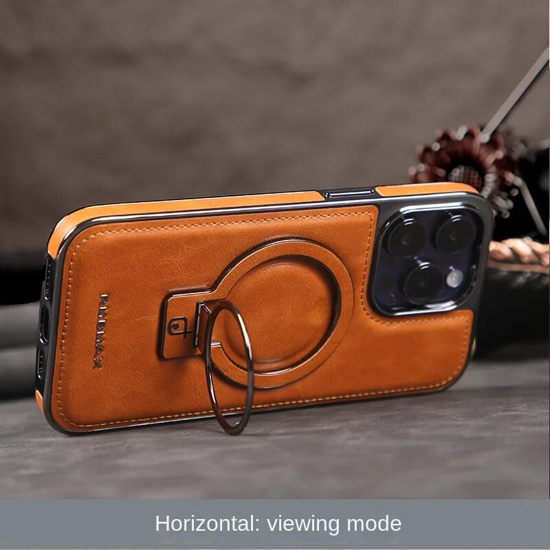 Jalira™ - Housse de téléphone iPhone en cuir luxueux avec support invisible