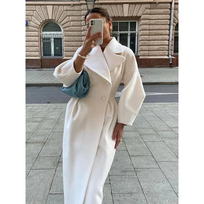 Joëlle™ - Manteau Long à Manches Lanternes Vintage