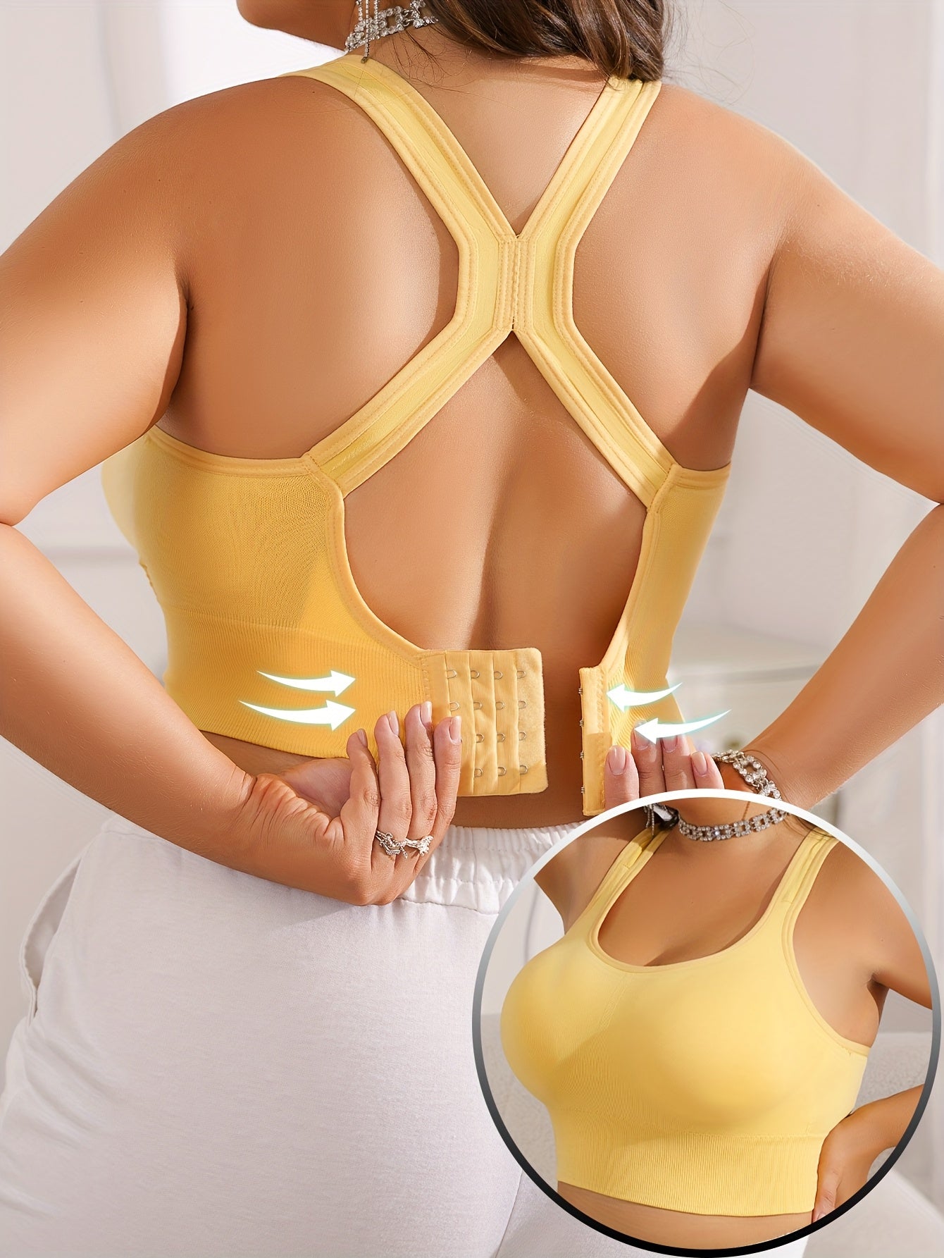 Vittoria™ - Brassière Sportive Grande Taille avec Coussinets Amovibles et Bretelles Réglables