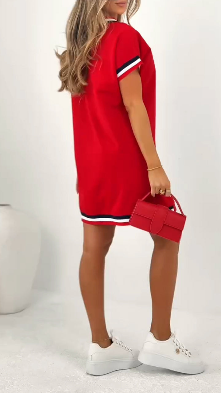 Daelora™ - Robe d'Été Décontractée à Bords Contrastés