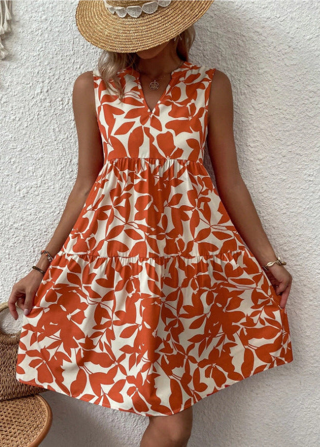 Elaris - Robe courte femme à imprimé floral