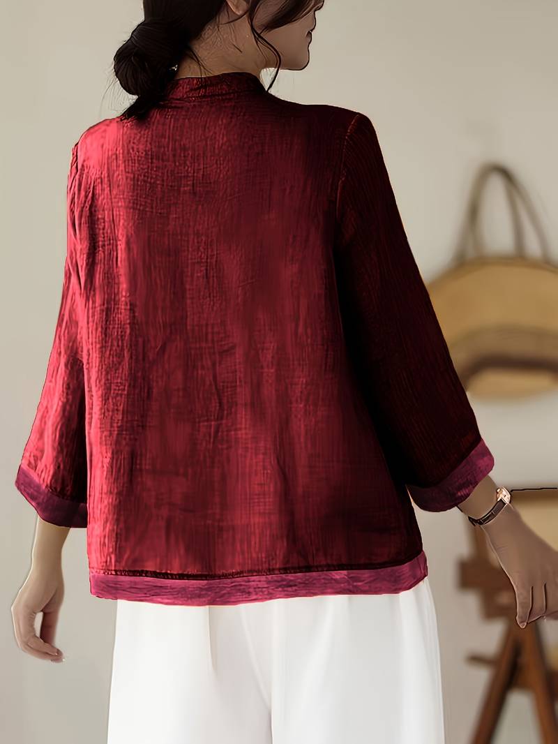 Celmira™ - Chemise Vintage Ample à Fermeture Nouée