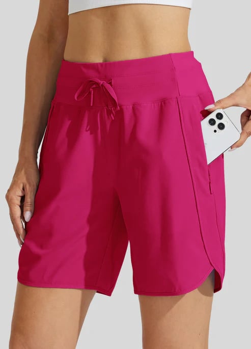 Tyrelle - Short de sport pour femmes avec taille haute et cordon de serrage