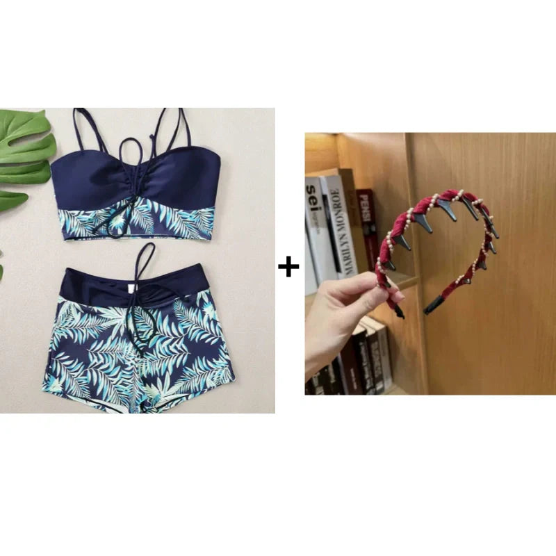 Taline™ - Maillot De Bain Deux Pièces Imprimé Femme