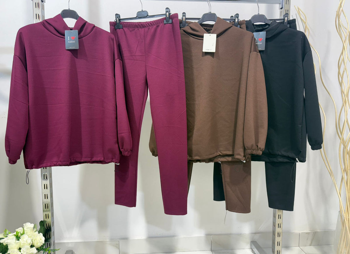 Quenlira - Ensemble Moderne Deux Pièces En Tissu Doux