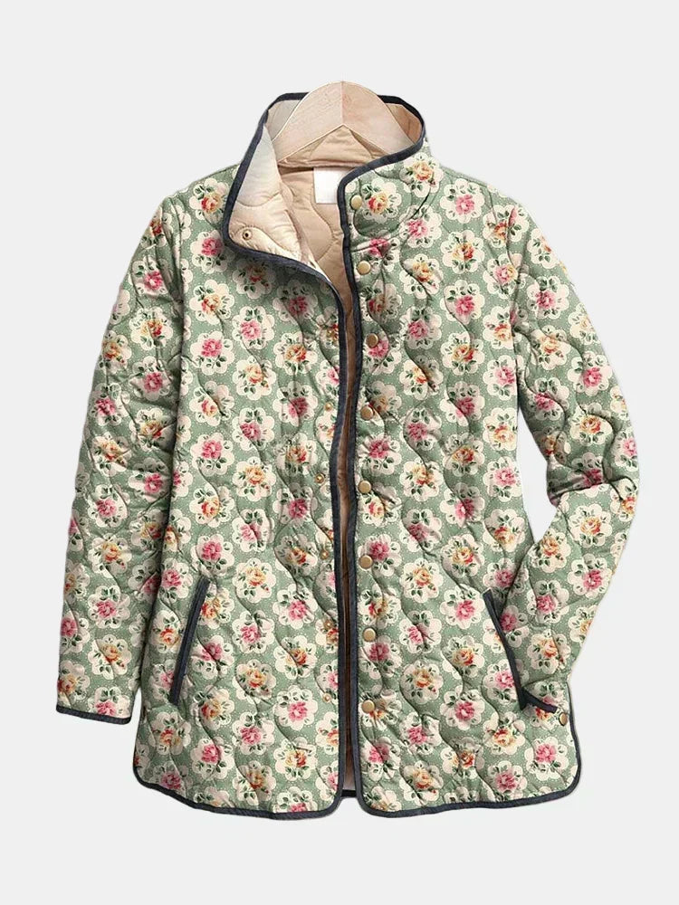 Mahaut - Veste femme matelassée à imprimé floral pour mi-saison