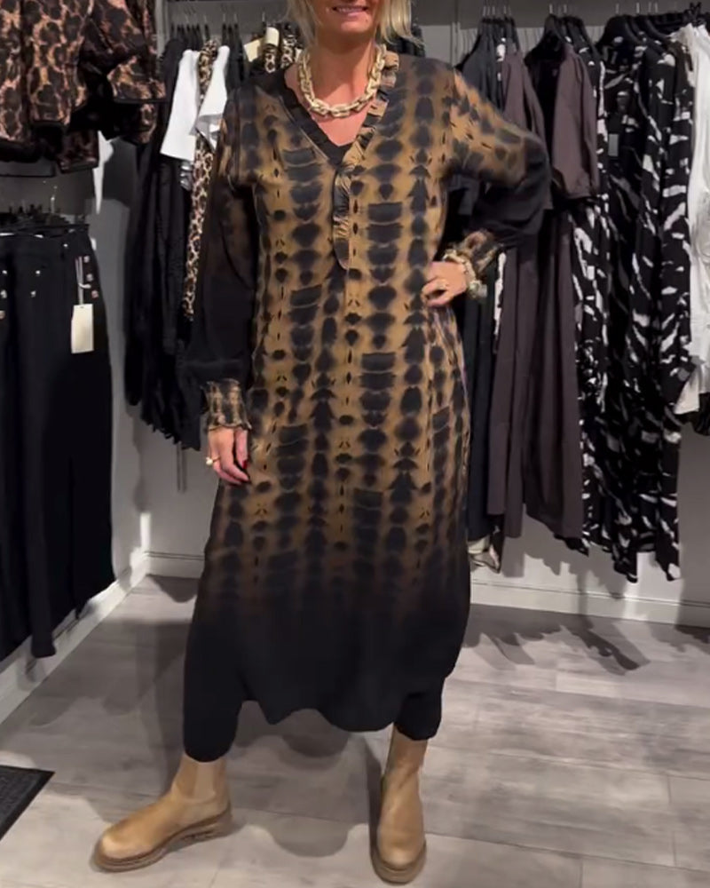 Héloïse™ - Robe féminine marron polyvalente