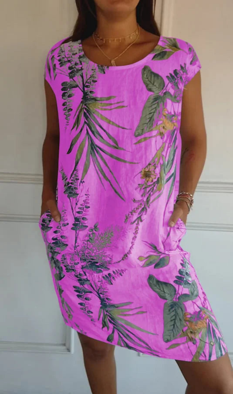 Kaevyn - Robe femme fluide à imprimé jardin
