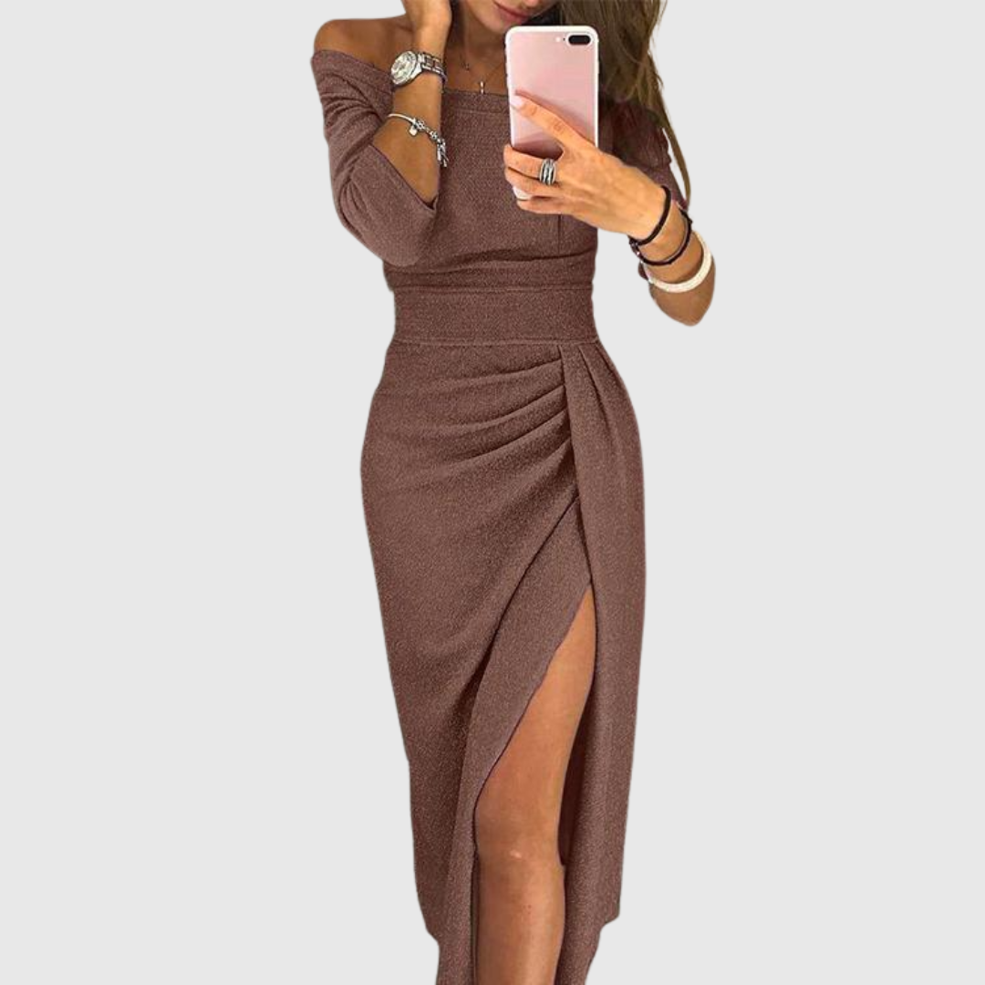 Oravienne - Robe Maxi Dos Nu Élégante et Fluide