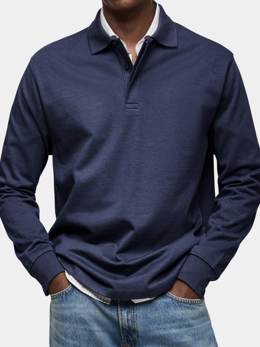 Olivier™ - Polo De Luxe À Manches Longues Pour Homme