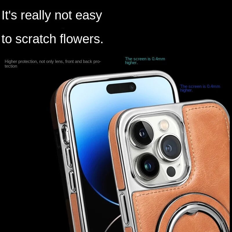 Jalira™ - Housse de téléphone iPhone en cuir luxueux avec support invisible
