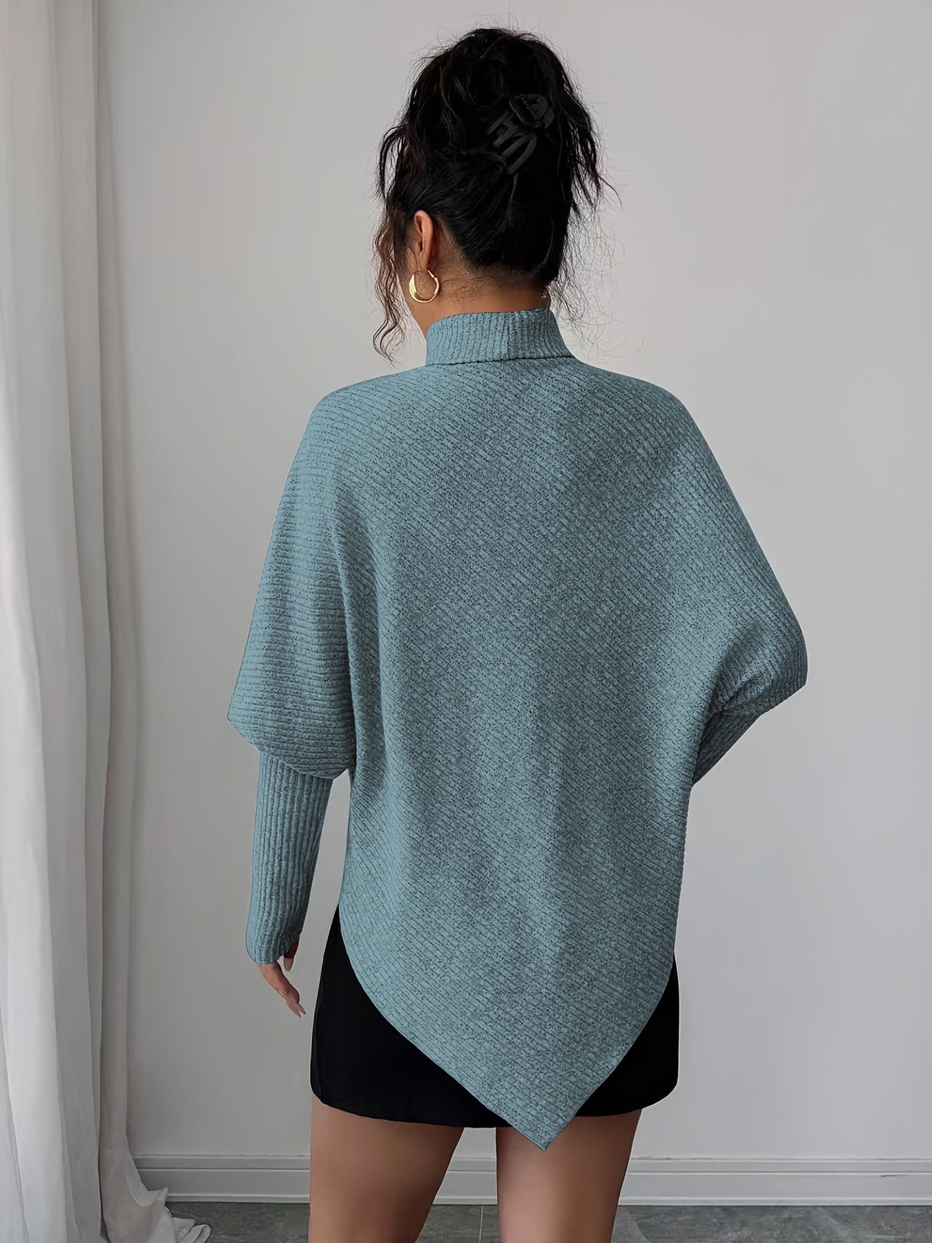 Ilyssa™ - Pull Asymétrique Col Montant Élégance Moderne