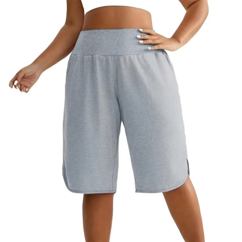 Graciela - Short femme large taille haute longueur genou