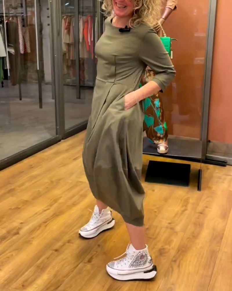 Béatrice™ - Robe amincissante avec encolure ronde