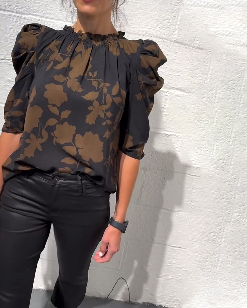 Bellamy™ - Blouse à Manches Bouffantes avec Volants