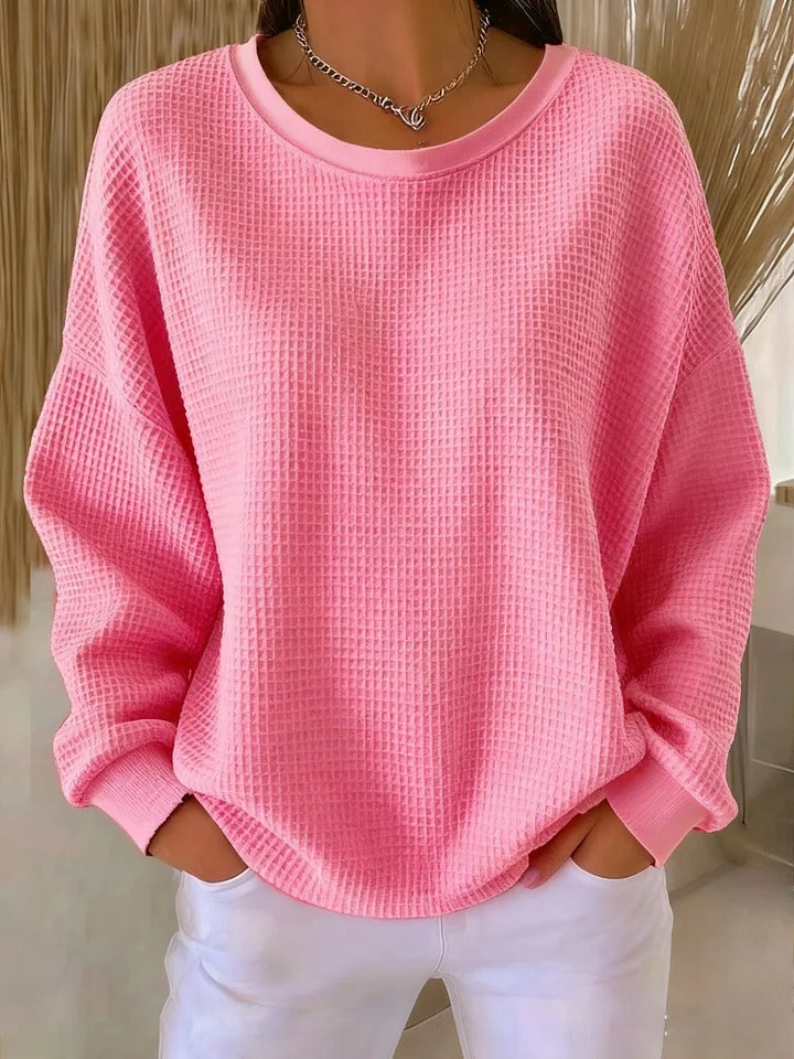 Rhosavienne – Pull Texturé Doux au Confort Enveloppant
