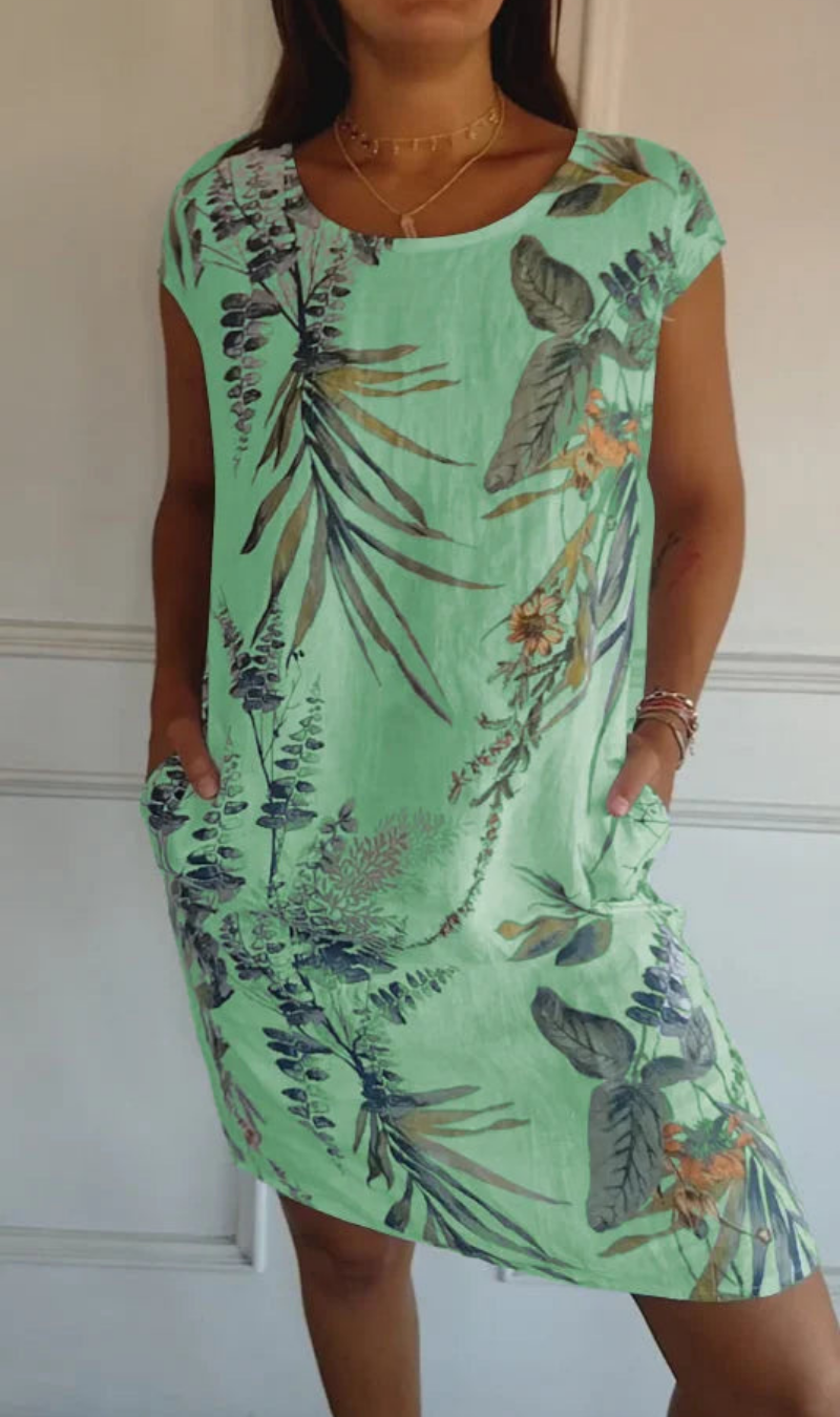 Kaevyn - Robe femme fluide à imprimé jardin