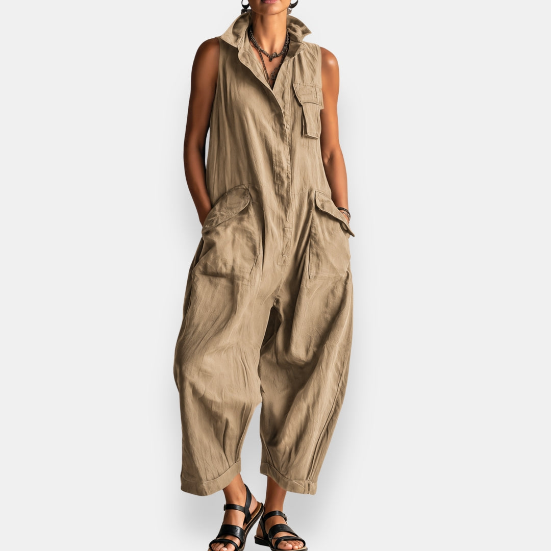 Aeris - Combinaison femme sans manches oversize avec poches