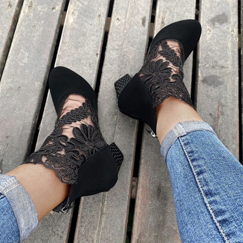 Capucine™ - Bottines Élégantes en Dentelle