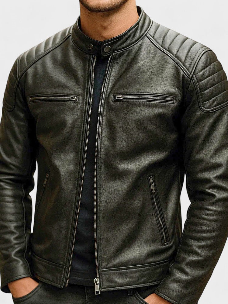 Xavier™ - Blouson Vintage en Cuir Homme