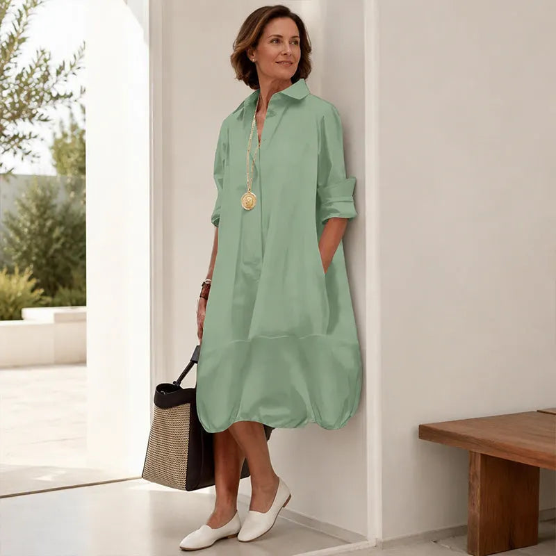 Mazarine - Robe femme boutonnée coupe ample